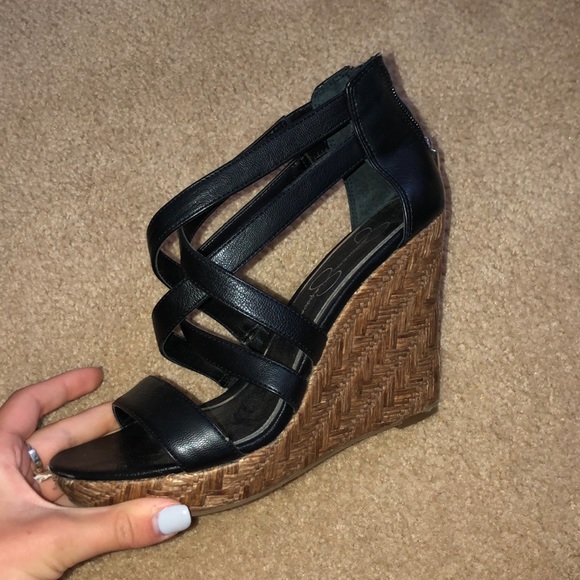 dsw black wedges